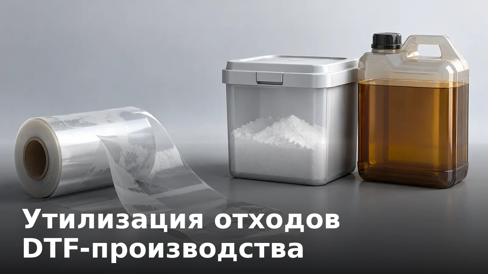 Утилизация отходов DTF-производства: плёнка, порошок, промывочная жидкость